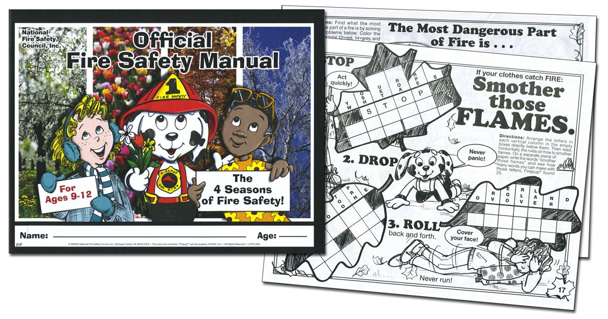 021F: Official Fire Safety Manual for ages 9-12
