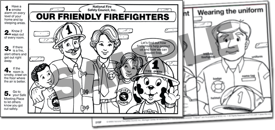 215F: Our Friendly Firefighters Half Colorsheet