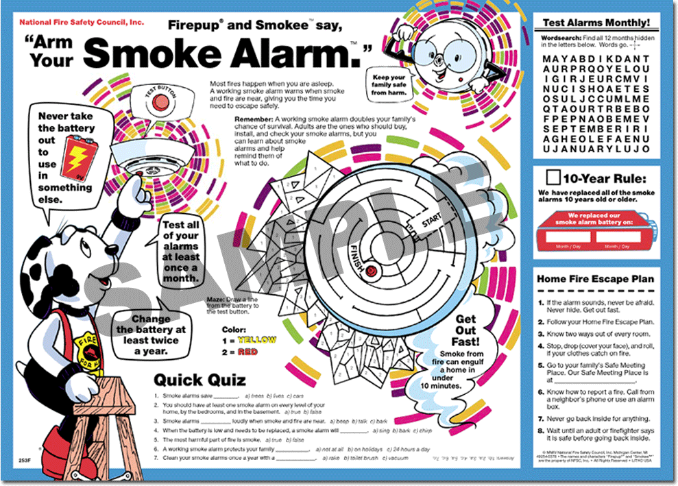 253F: Arm Your Smoke Alarm™ Placemat