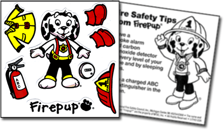 504F: Firepup® & Gear Sticker Sheet