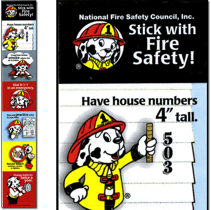 505F: Stick With Fire Safety Sticker Strip