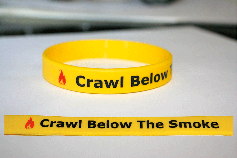699F: "Crawl Below The Smoke" Gel Wristband