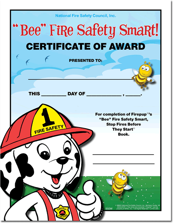 950FW: "Bee" Fire Safety Smart! Award